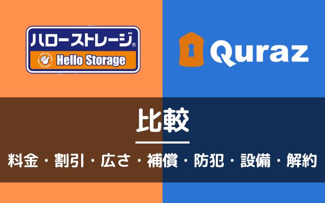 ハローストレージとキュラーズを24項目で比較