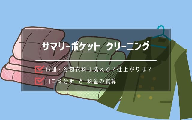 サマリーポケットクリーニングの日数・料金・特徴の分析と口コミ評判の紹介