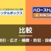 加瀬倉庫とハローストレージの比較